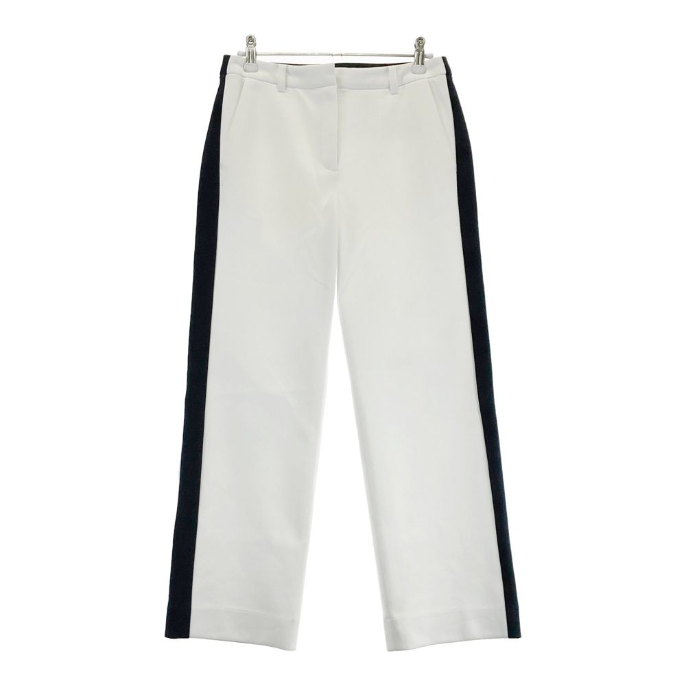 【LANVIN SPORT】ドット織柄パンツ　白　ゴルフウエア　ベルト付き　36 サイズ：36 LANVIN SPORT ランバン スポール ダンボールニット