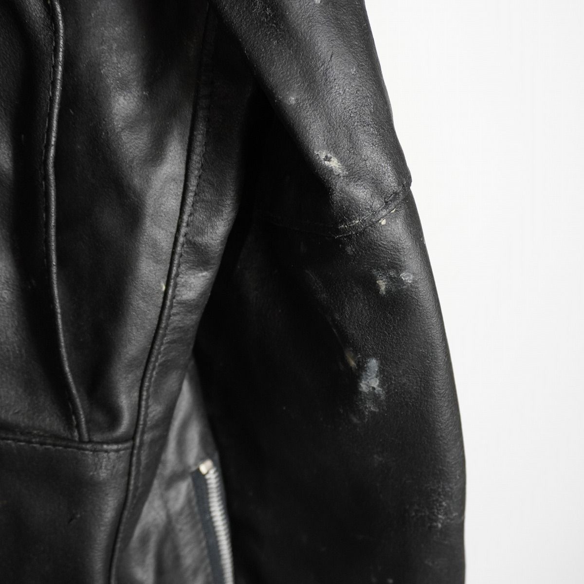 70s 80s Vintage Sears シアーズ USA製 本革 シングル レザー