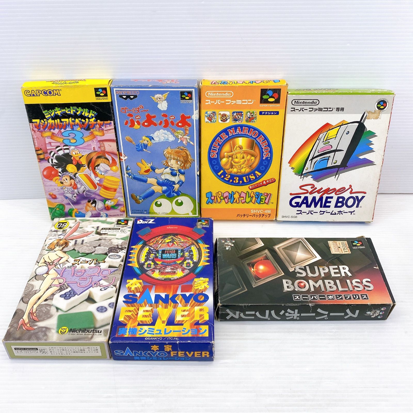 ◇【SCF】スーパーファミコン ゲーム ソフト まとめて 7本セット 箱