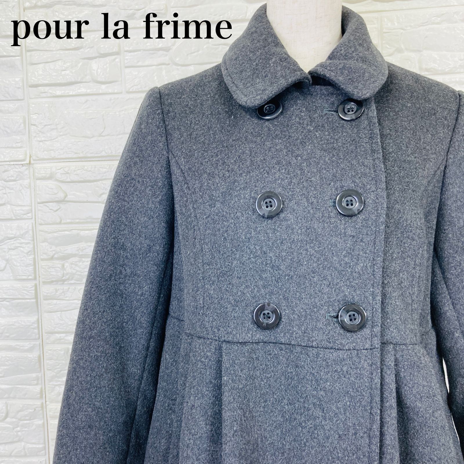 pour la frime プーラフリーム グレー コート アウター ふんわり 0190K