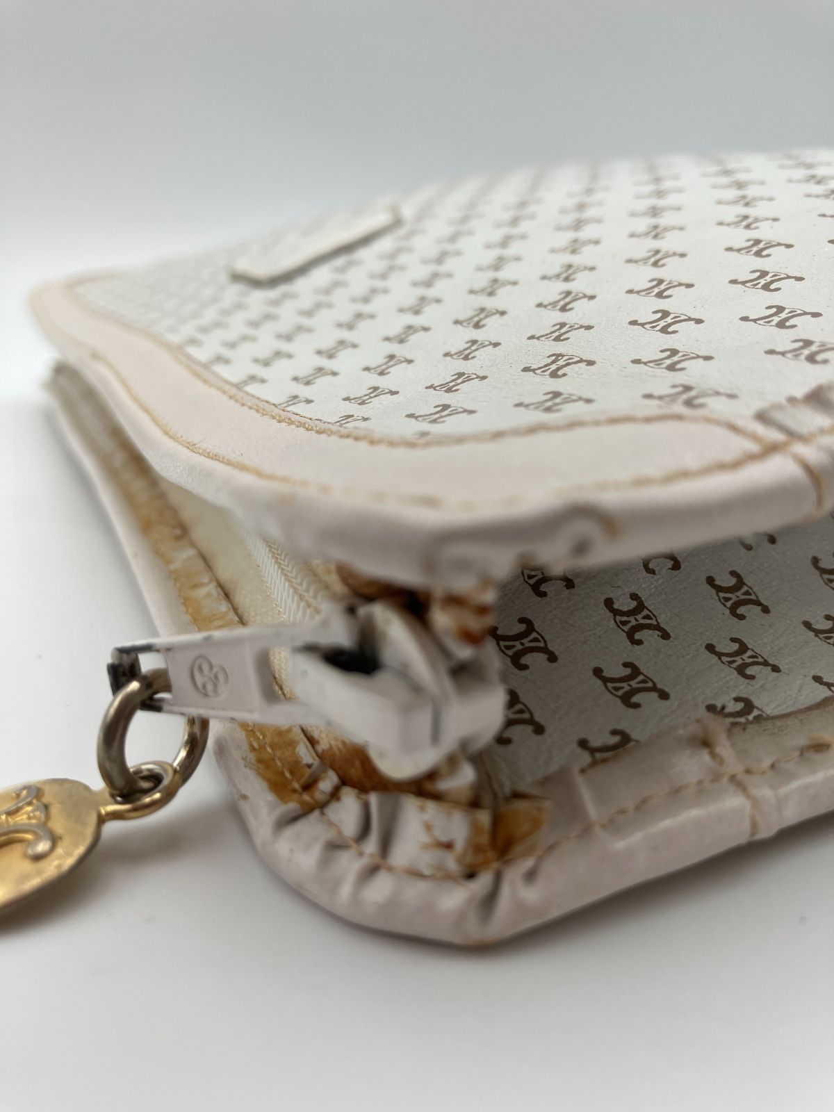 CELINE セリーヌ クラッチバッグ マカダム ホワイト 4837 - メルカリ