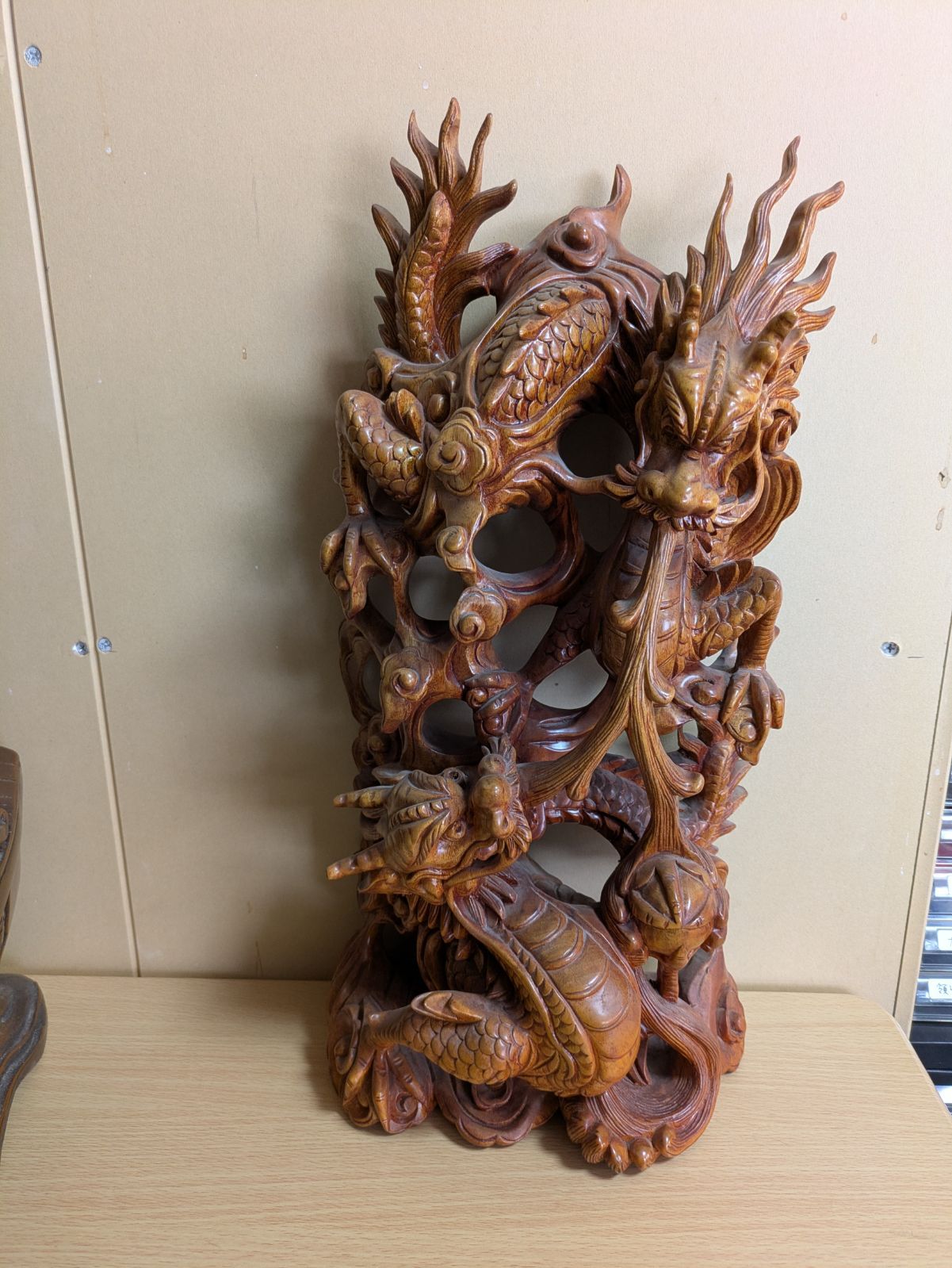 木彫り龍/開運/アンティーク置物 - メルカリ