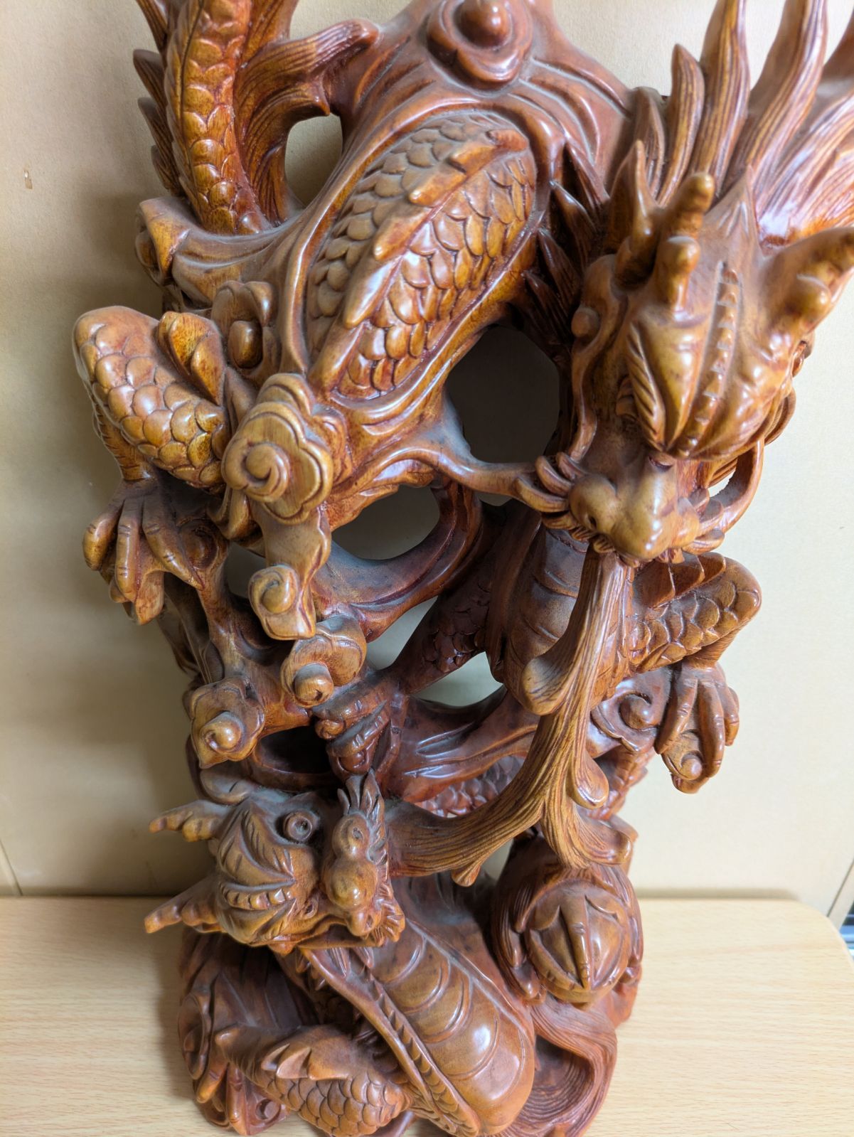 木彫り龍/開運/アンティーク置物 - メルカリ