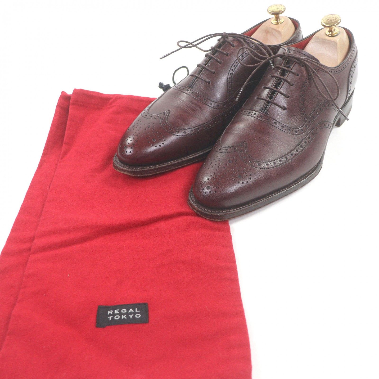 美品□REGAL TOKYO リーガル トーキョー レザー フルブローグ ウィング