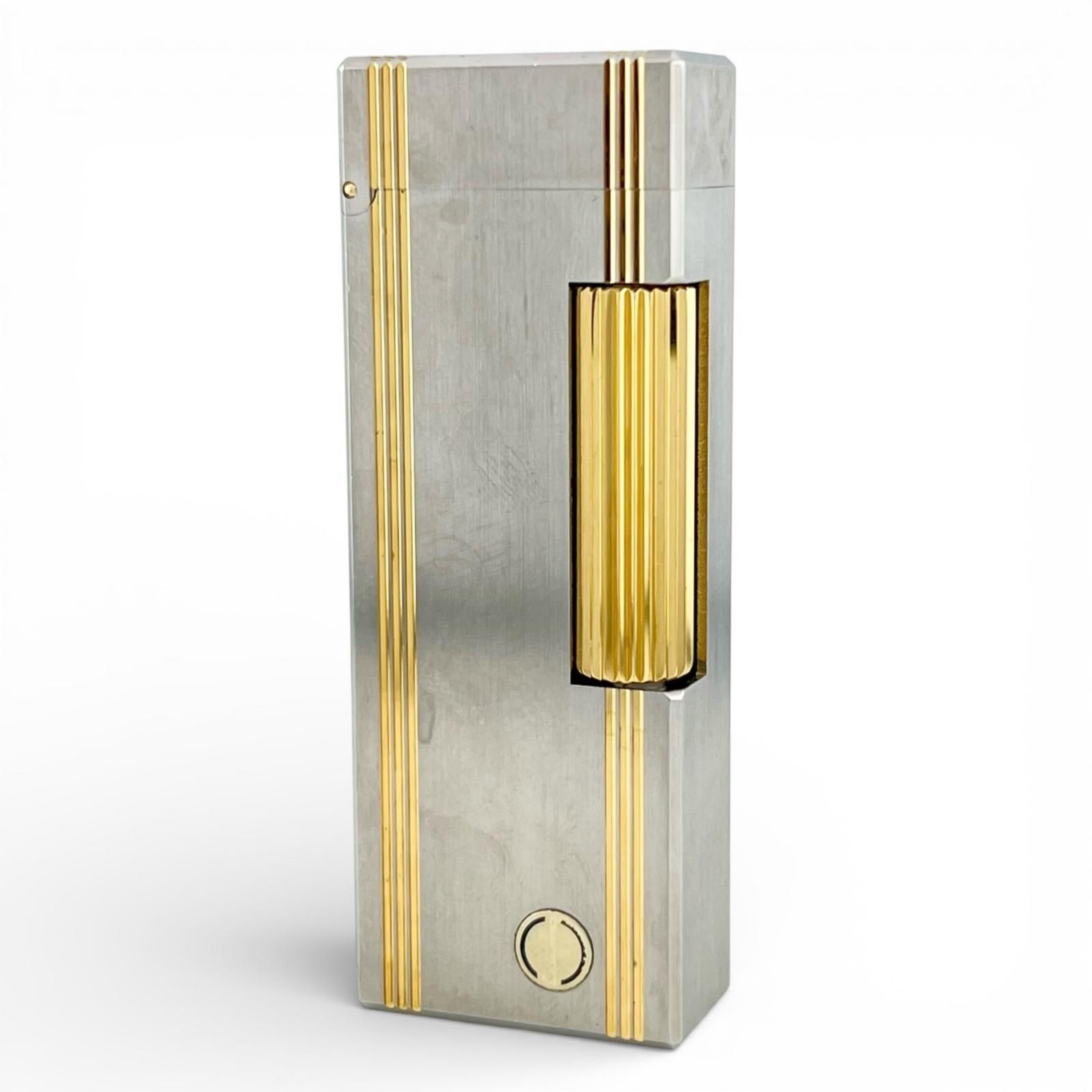 良品△Dunhill ダンヒル スクエア ストライプ柄 ローラー式 喫煙具