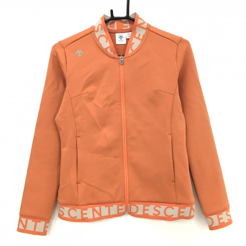 超美品】デサントゴルフ ジャケットブルゾン オレンジ×グレージュ系