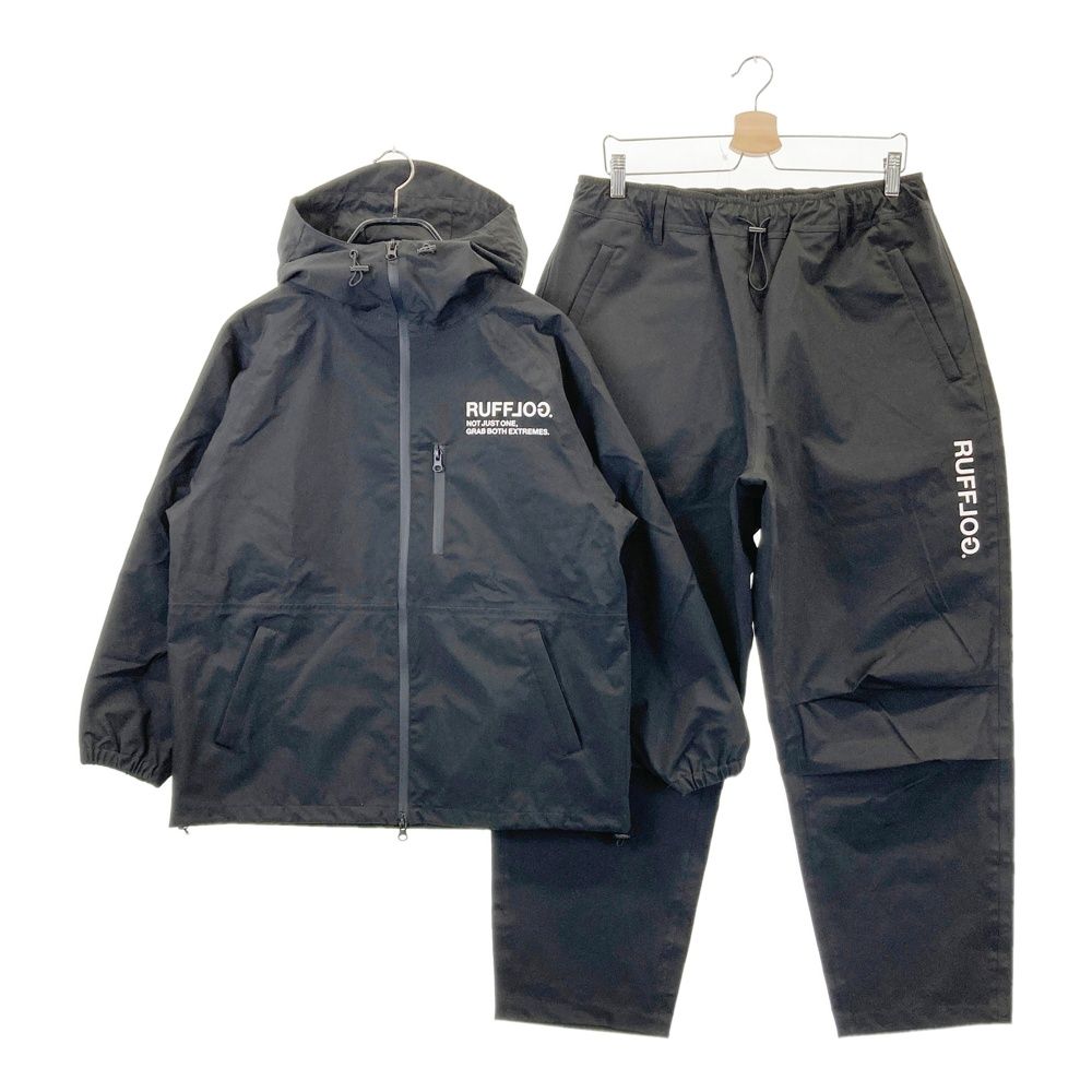 サイズ：S RUFFLOG ラフロッグ レインウェア セットアップ ブラック系