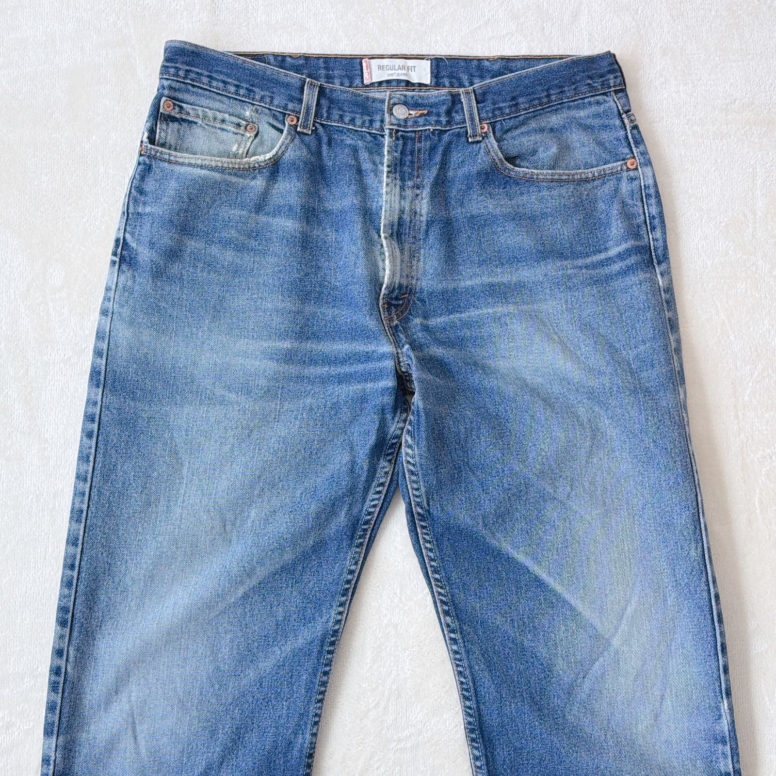 Levi's 505 W38L34 ドミニカ製 色落ち ブルーデニム ヒゲ リーバイス