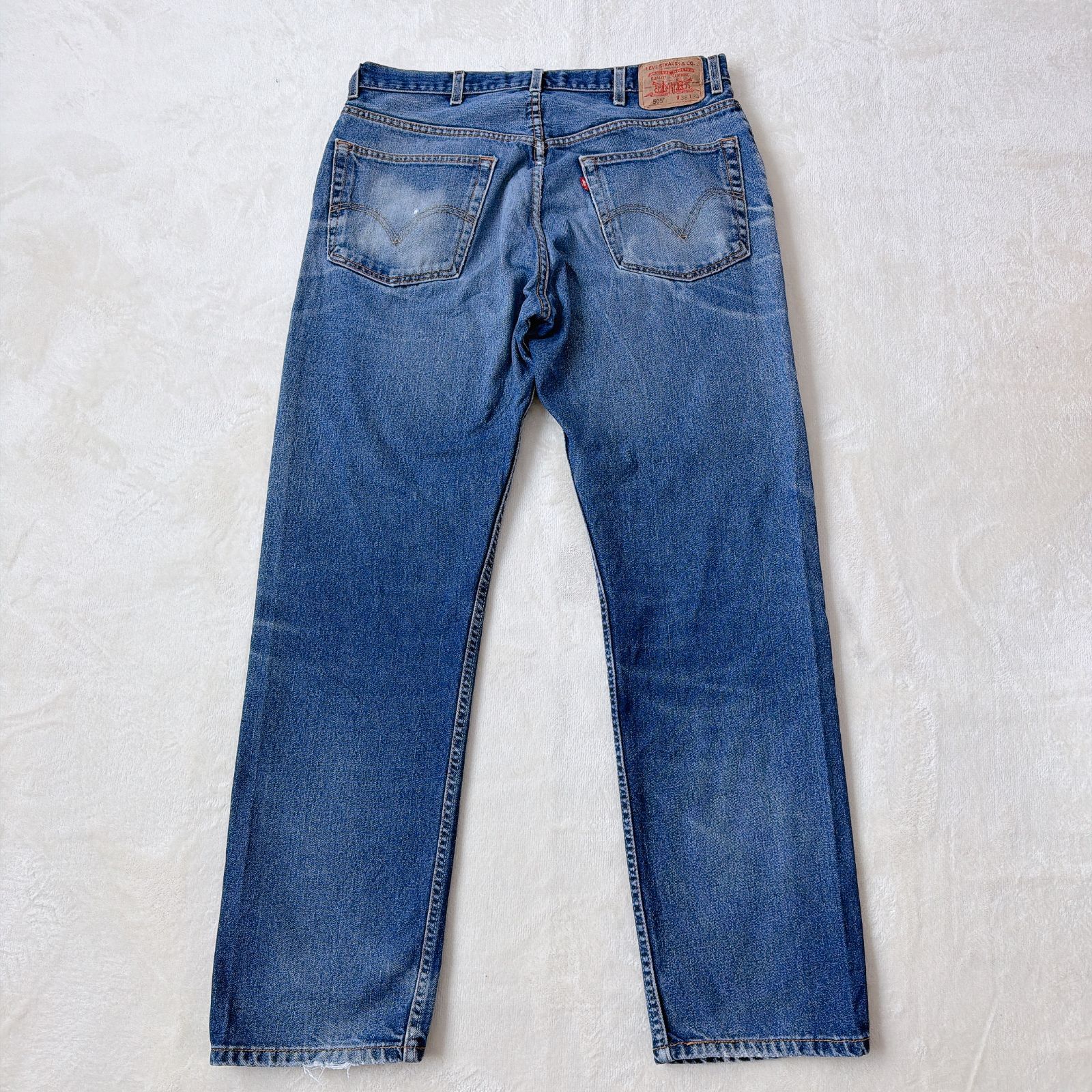 Levi's 505 W38L34 ドミニカ製 色落ち ブルーデニム ヒゲ リーバイス