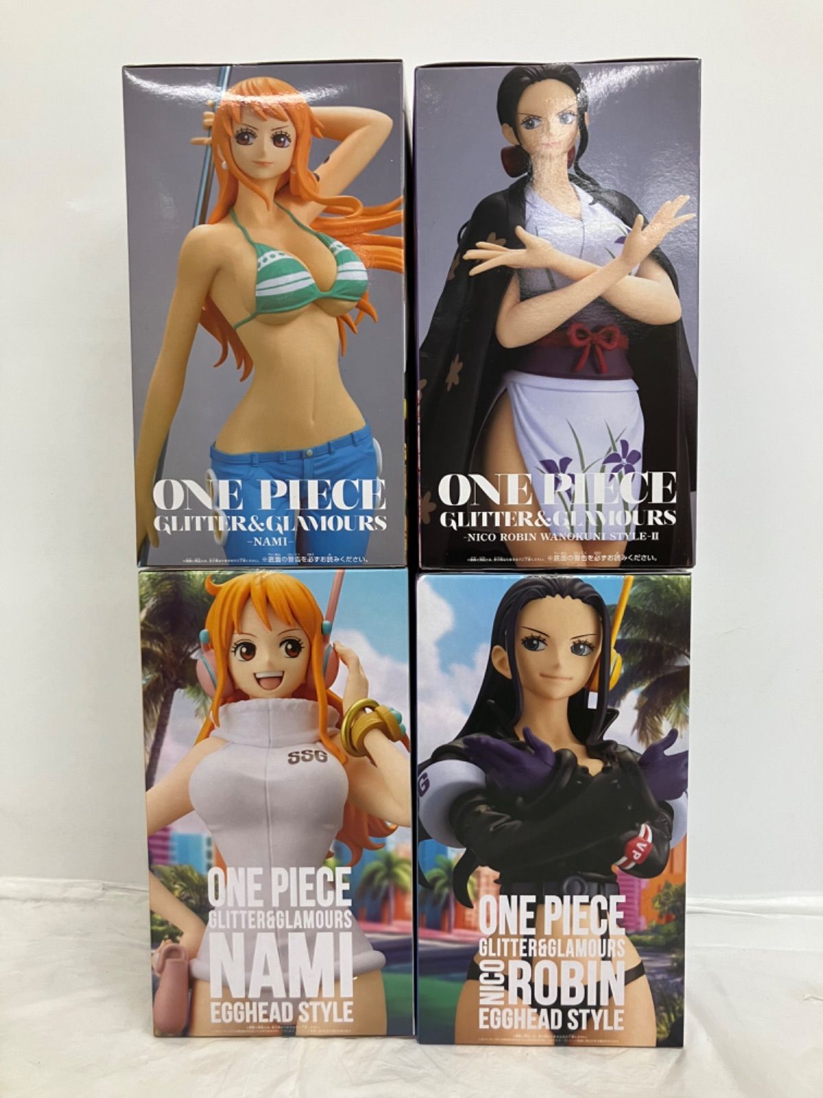 【まとめ売り】ワンピース　ナミ　ロビン　フィギュア 未開封 ONE PIECE ワンピース GLITTER＆GLAMOURS ナミ ロビン