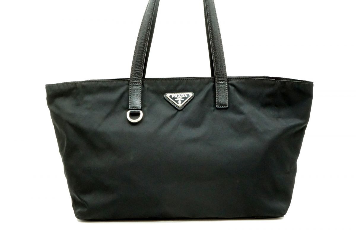 プラダ ショルダー バッグ トート 三角ロゴプレート 舟型 横長
