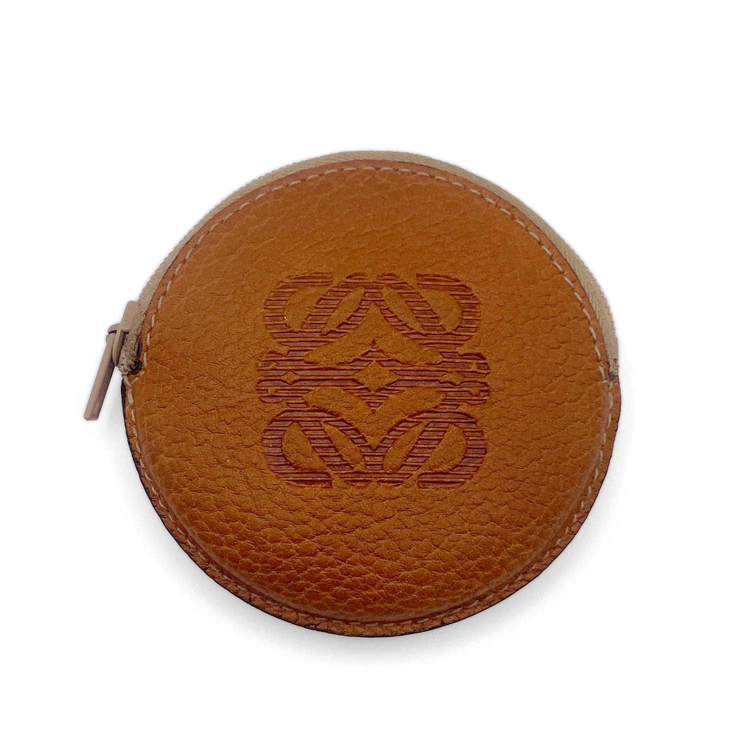r*o様 Loewe 円形ケース ブラウン LOEWE ロエベ アナグラム ラウンド コインケース ブラウン 丸型 ロゴ