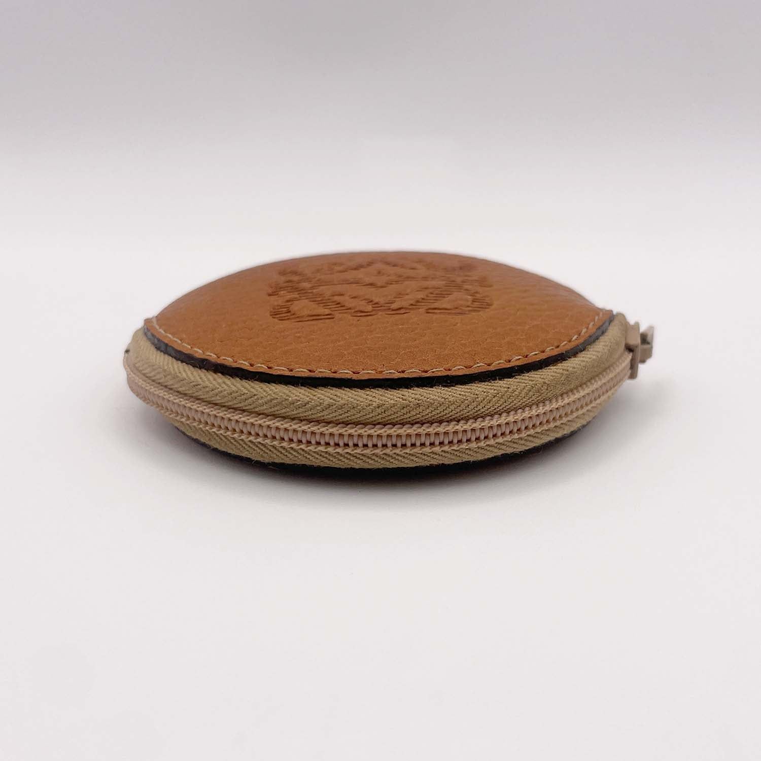 LOEWE ロエベ アナグラム ラウンド コインケース ブラウン 丸型 ロゴ