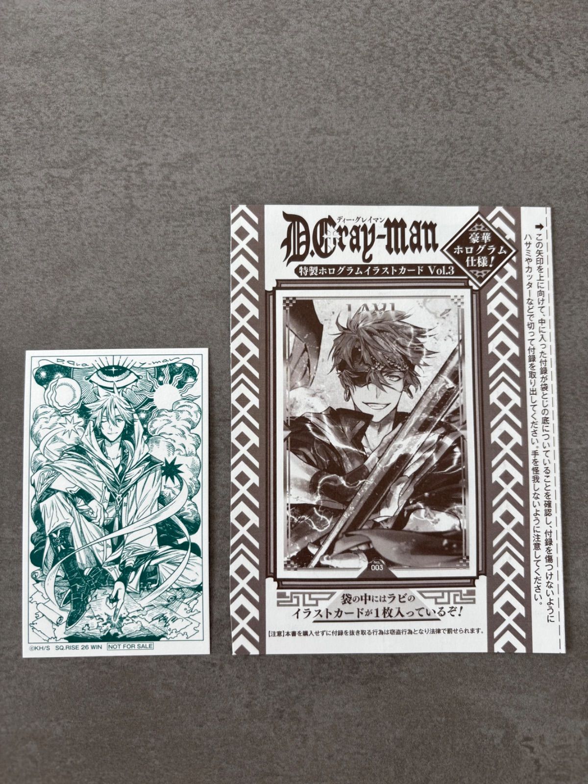 ジャンプSQ.RISE D.gray-man 付録 アニメイト 特典 ミニカード ラビ