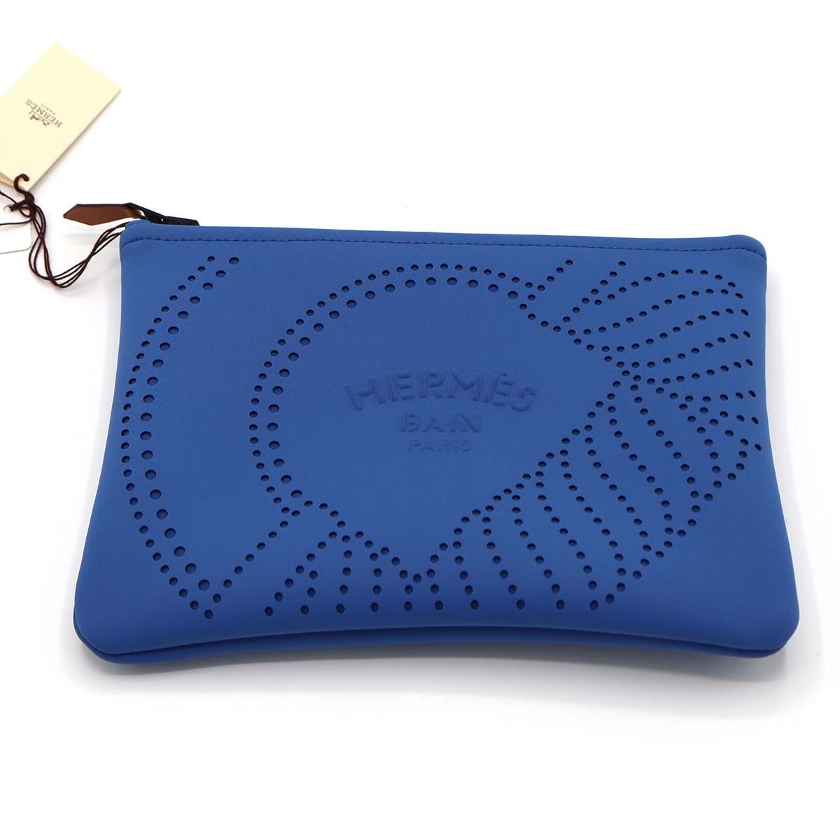 HERMES エルメス ネオバン カノエH ブルー ポーチ ポリアミド