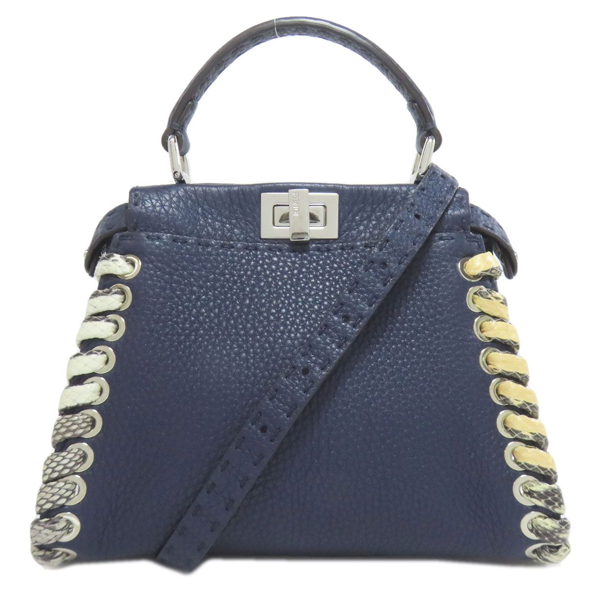 FENDI フェンディ ピーカブーミニ セレリア 2WAY ハンドバッグ カーフ