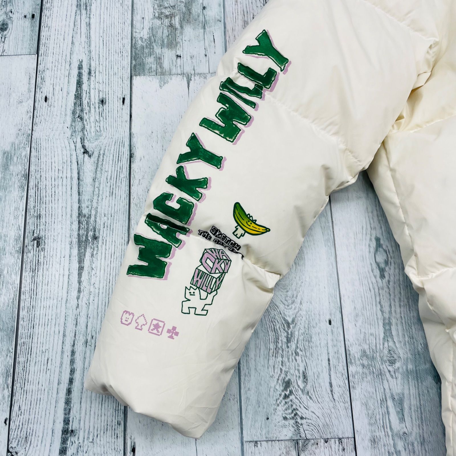 ♦️新品タグ付き♦️WACKY WILLY ホワイト ダウンジャケット M 【公式 
