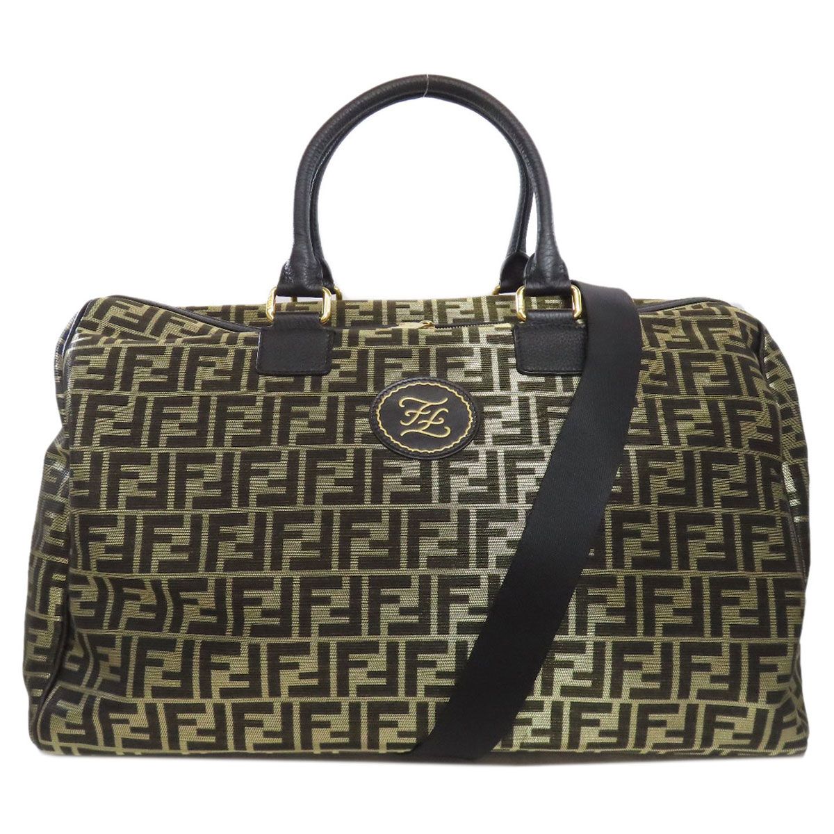 FENDI フェンディ ズッカ柄 2WAY ボストンバッグ PVC レディース [中古