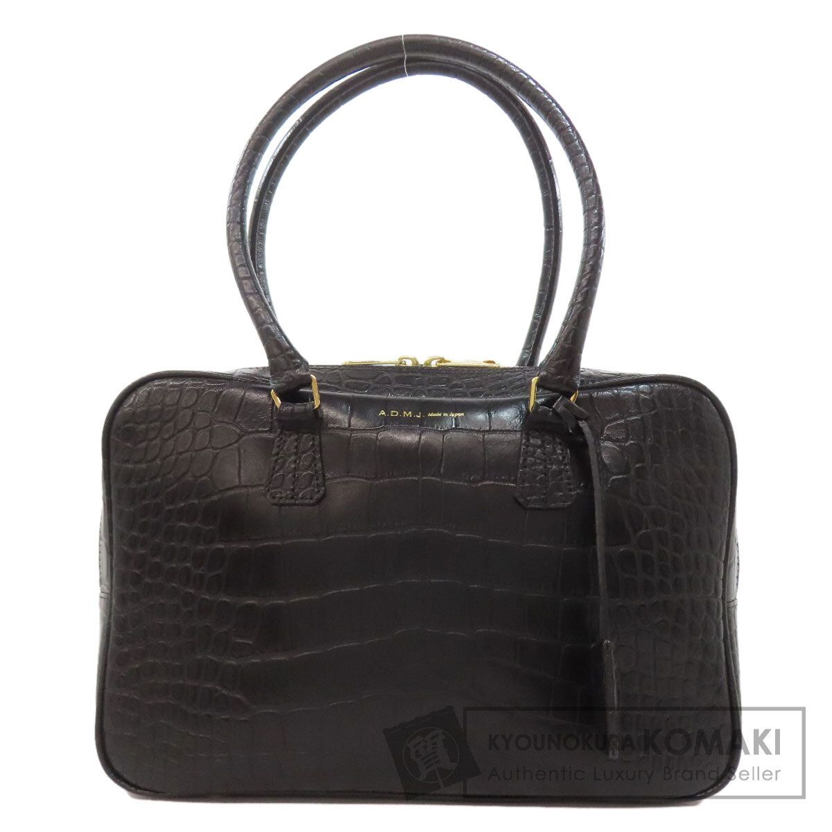 ADMJ エーディーエムジェイ 型押し トートバッグ レザー レディース  