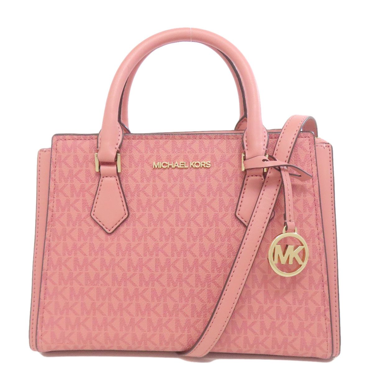 【極美品】MICHAEL KORS 2way ハンドバッグ MK シグネチャー 極美品 マイケルコース ショルダーバッグ 2way MKシグネチャー ワイン