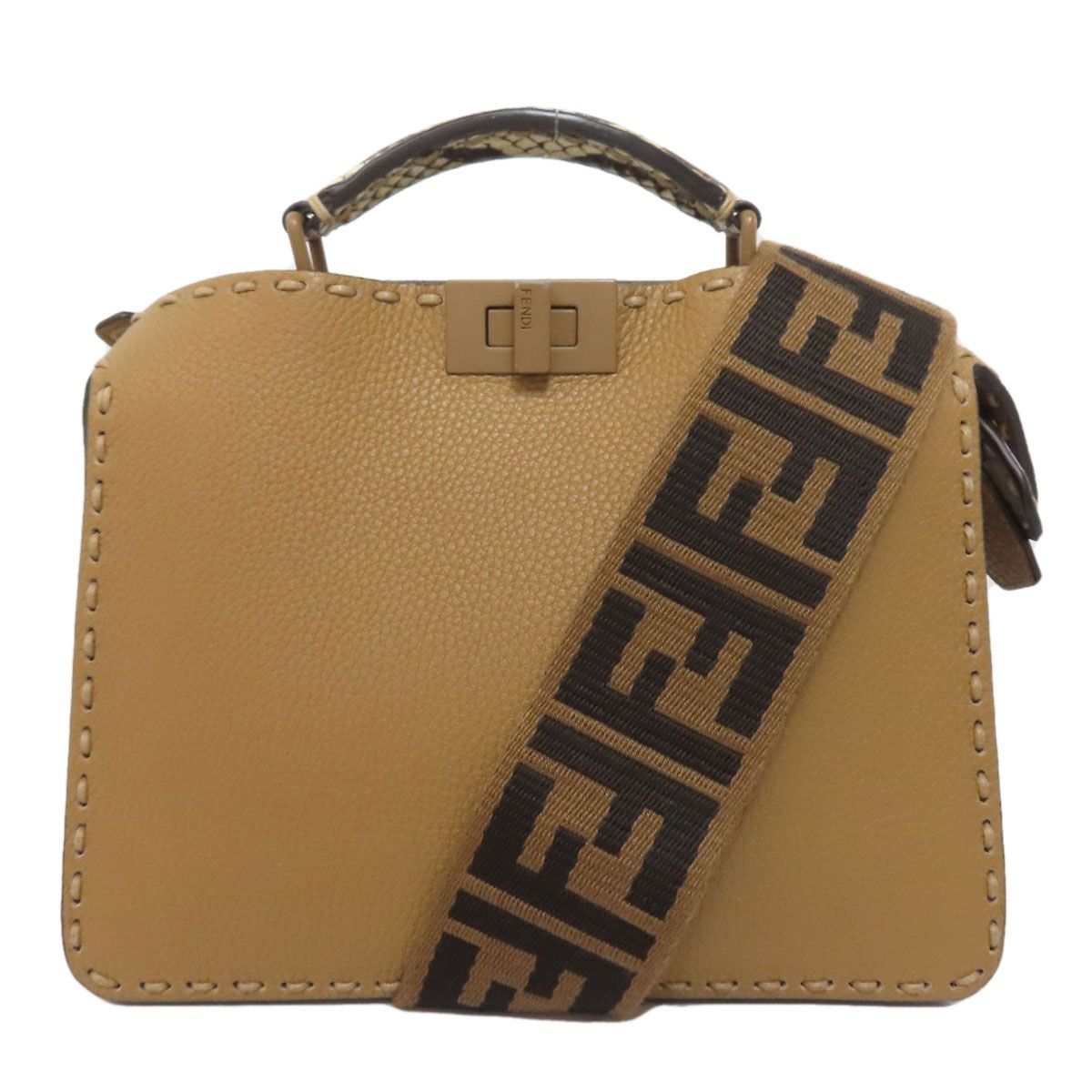 FENDI フェンディ 2WAY ピーカブー ハンドバッグ カーフ【中古】 FENDI フェンディ ピーカブー セレリア 2WAY ハンドバッグ カーフ
