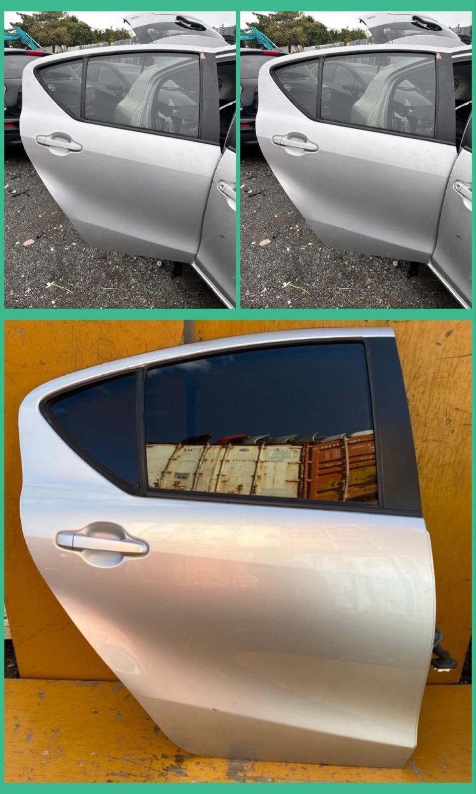 ZT-6756] 着払い/引き取り 純正トヨタ アクア NHP10 右リアドア ドア内張り付き 色：1F7 シルバー