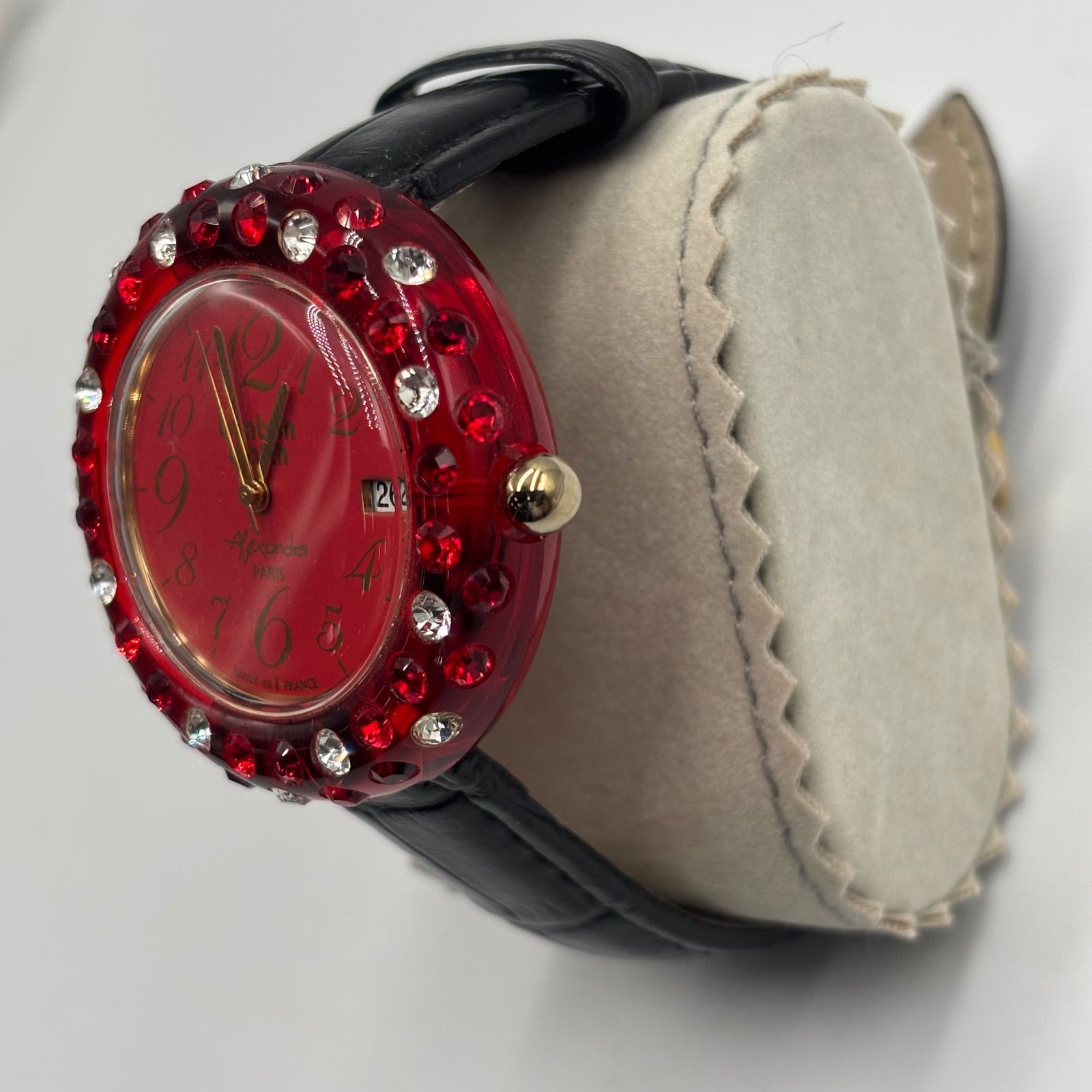◼︎bonbon watch ボンボンウォッチ 腕時計 レッド 赤 アレクサンドラ