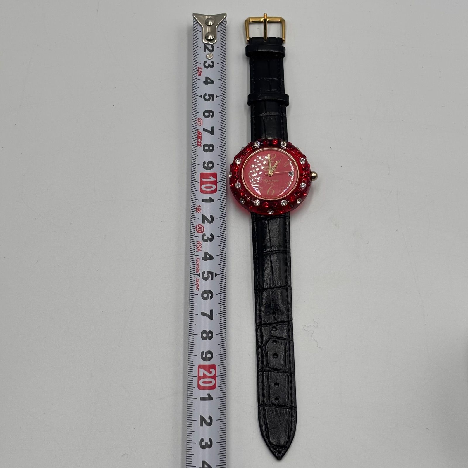 ◼︎bonbon watch ボンボンウォッチ 腕時計 レッド 赤 アレクサンドラ
