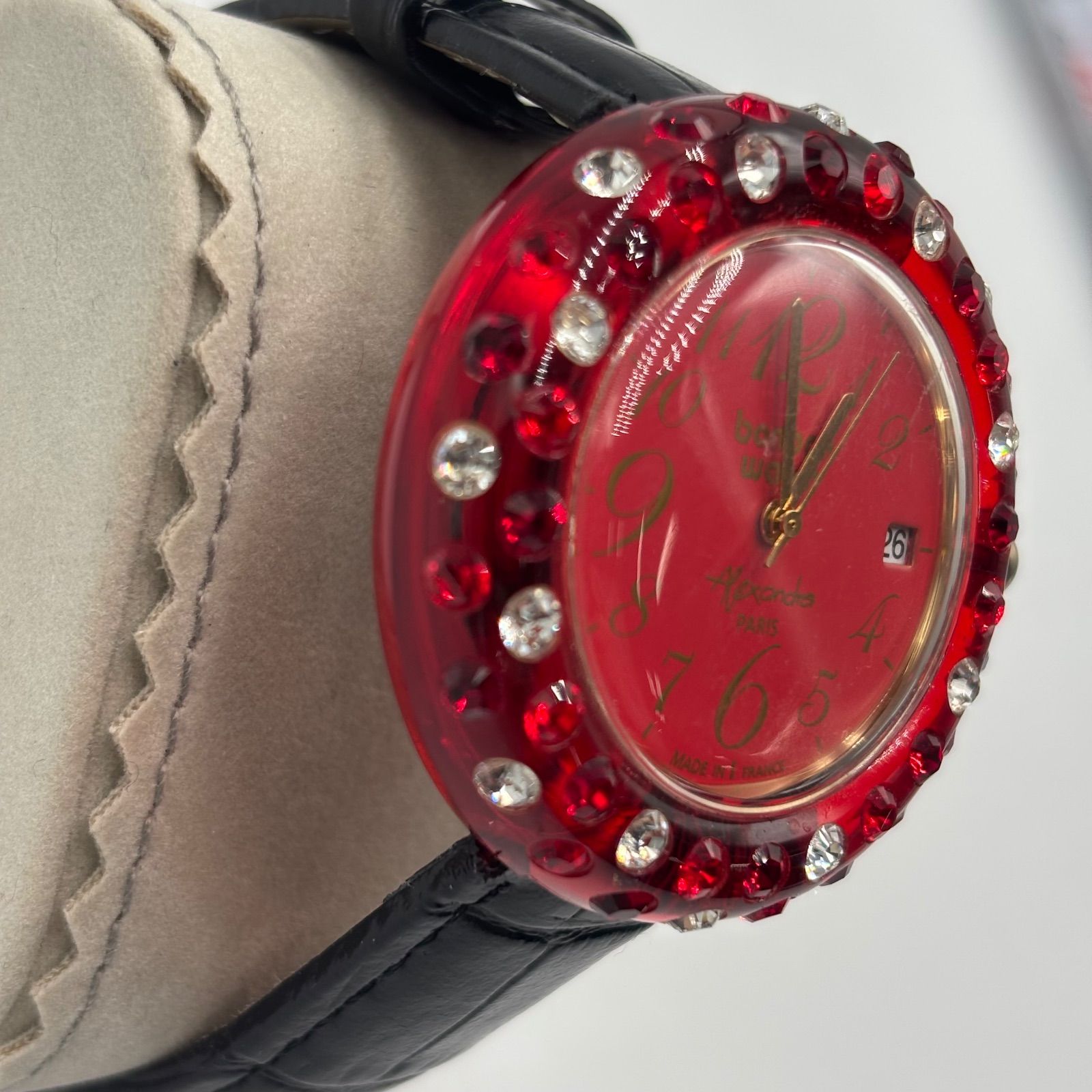 ◼︎bonbon watch ボンボンウォッチ 腕時計 レッド 赤 アレクサンドラ