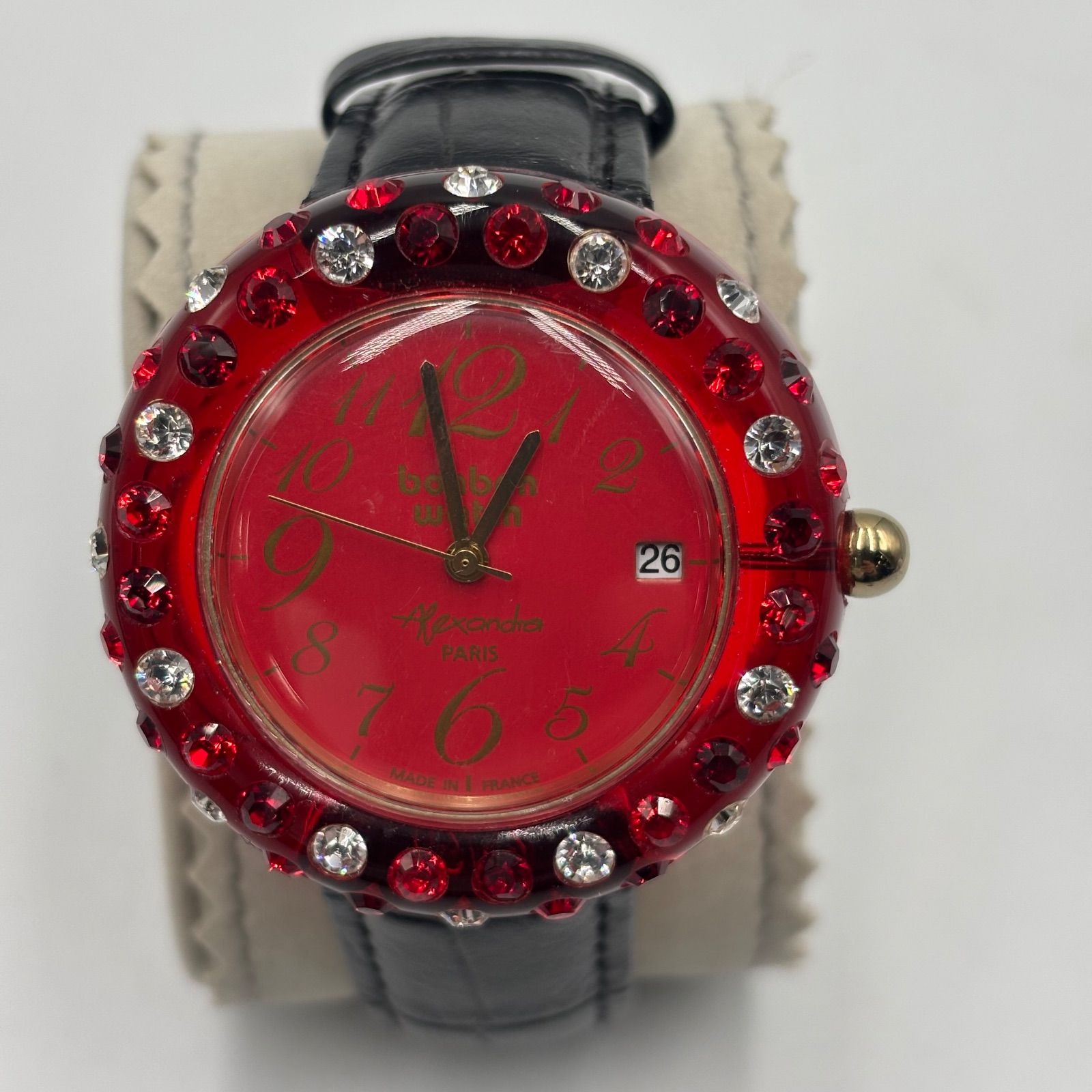 ◼︎bonbon watch ボンボンウォッチ 腕時計 レッド 赤 アレクサンドラ