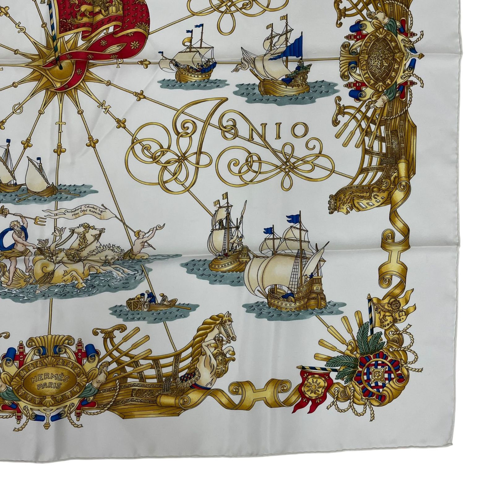 美品☆HERMES エルメス スカーフ カレ90 シルク 光の帆船 ブラック 極美品 HERMES エルメス カレ90 シルク スカーフ VOILES DE LUMIERE 光