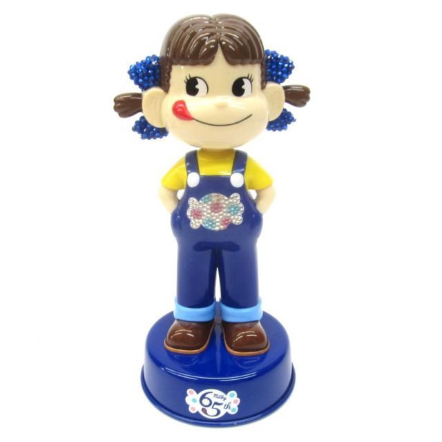 不二家 65th Anniversary キラキラミルキー 首ふり ペコちゃん 人形