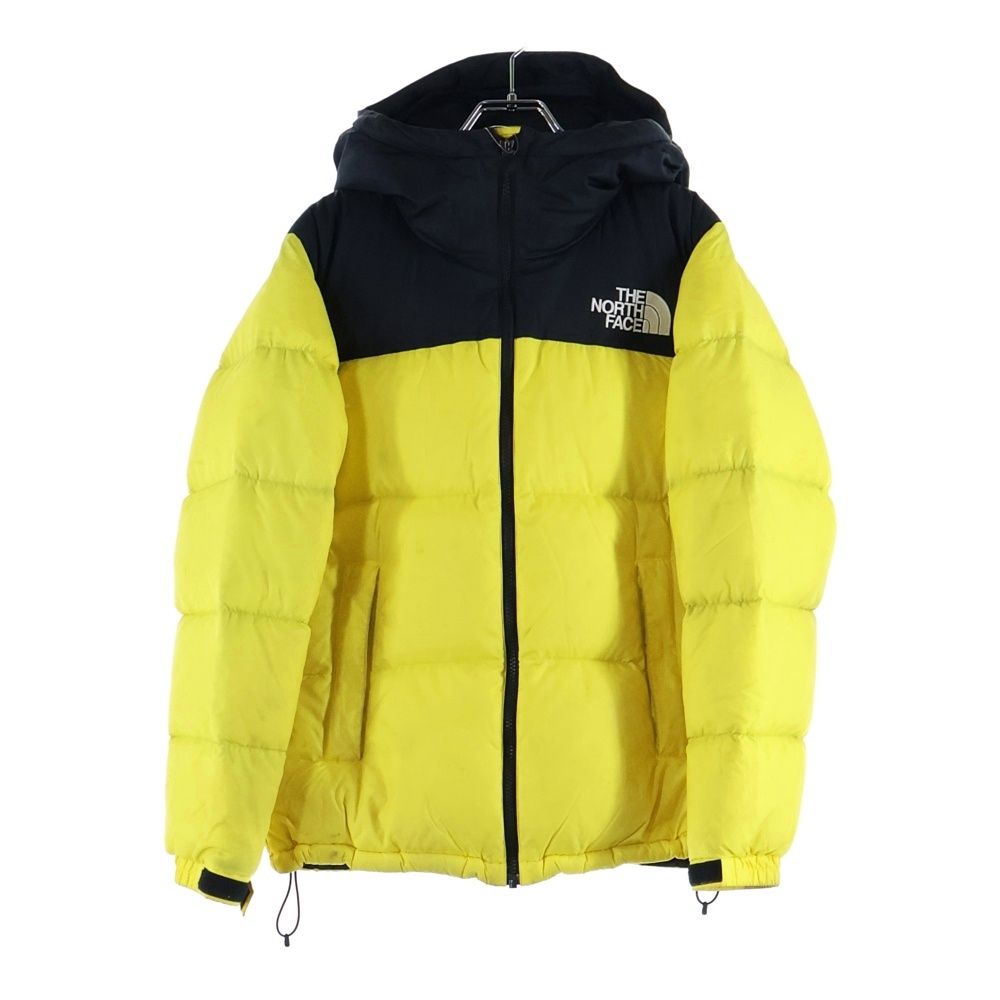 THE NORTH FACE (ザノースフェイス) Nuptse Hoodie ヌプシ フーディ ダウンジャケット ブラック/イエロー