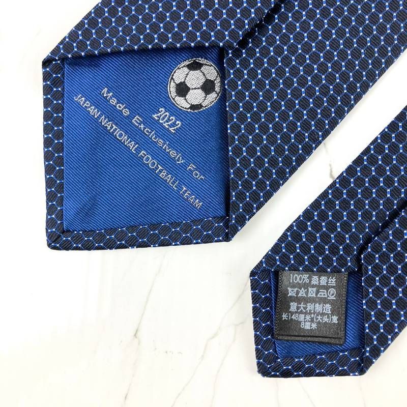 未使用に近い dunhill ダンヒル ネクタイ ワールドカップ2022 日本代表