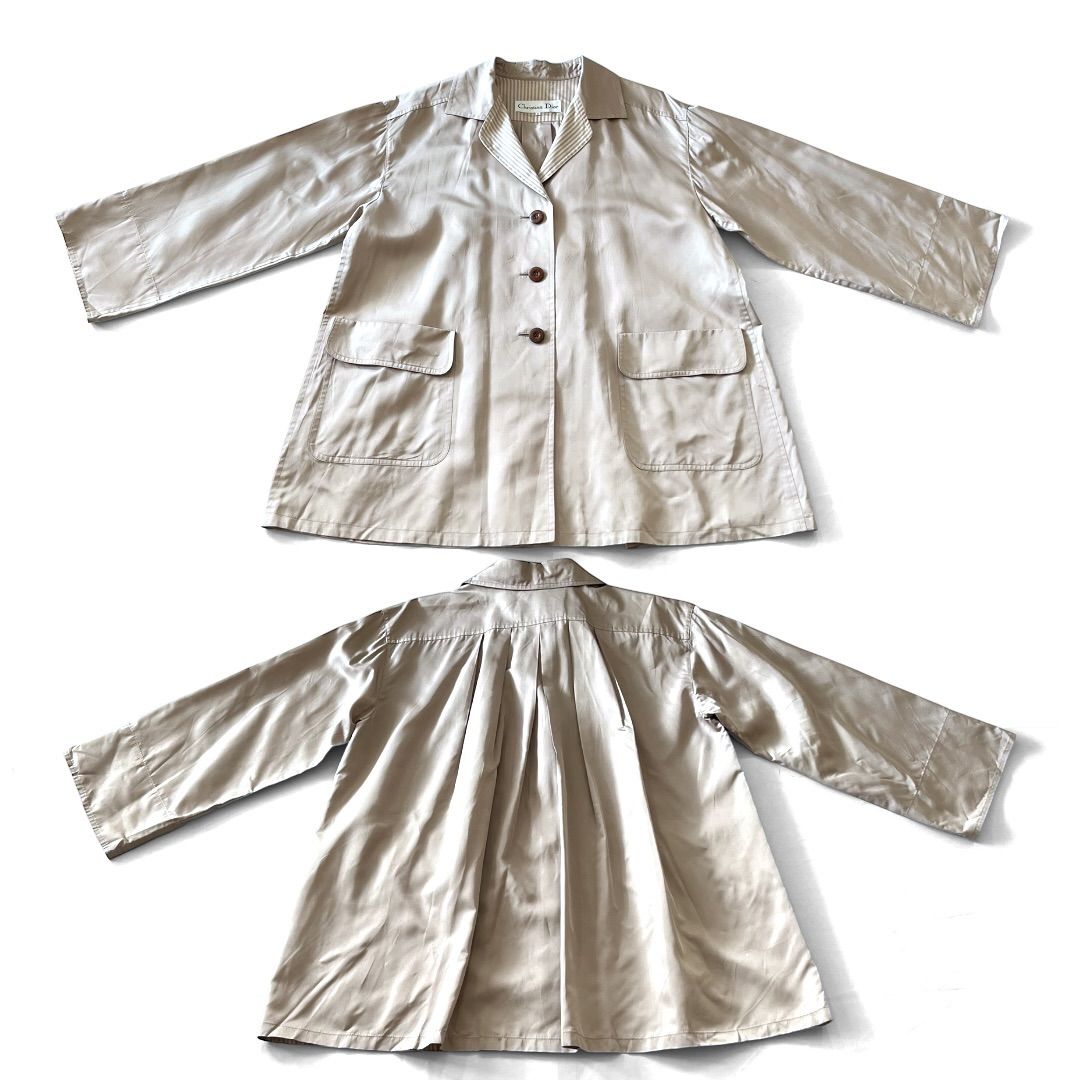 Christian Dior クリスチャンディオール シルクスプリングコート