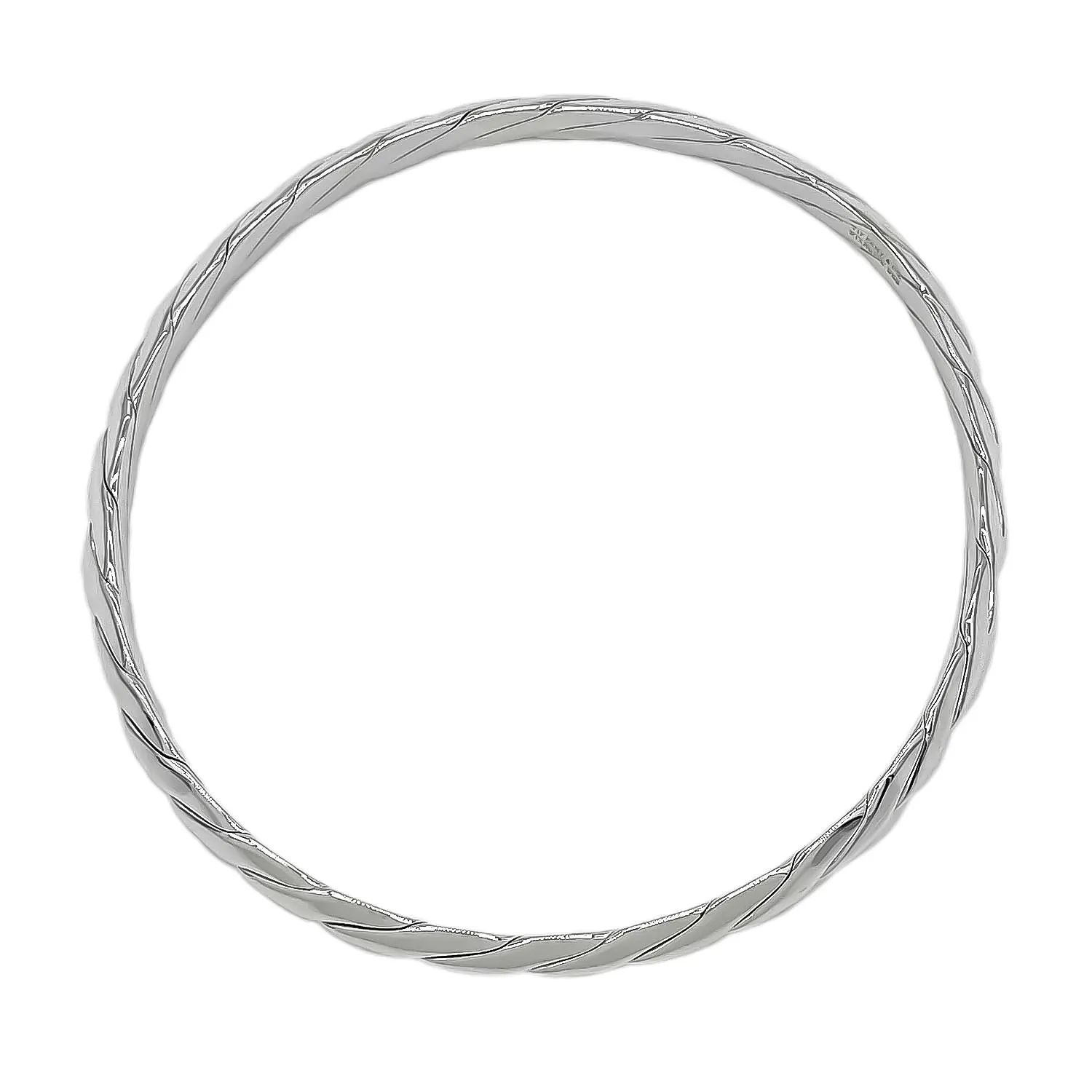 Tiffany&Co. ティファニー 20cm ナイフエッジ ツイスト バングル SV925