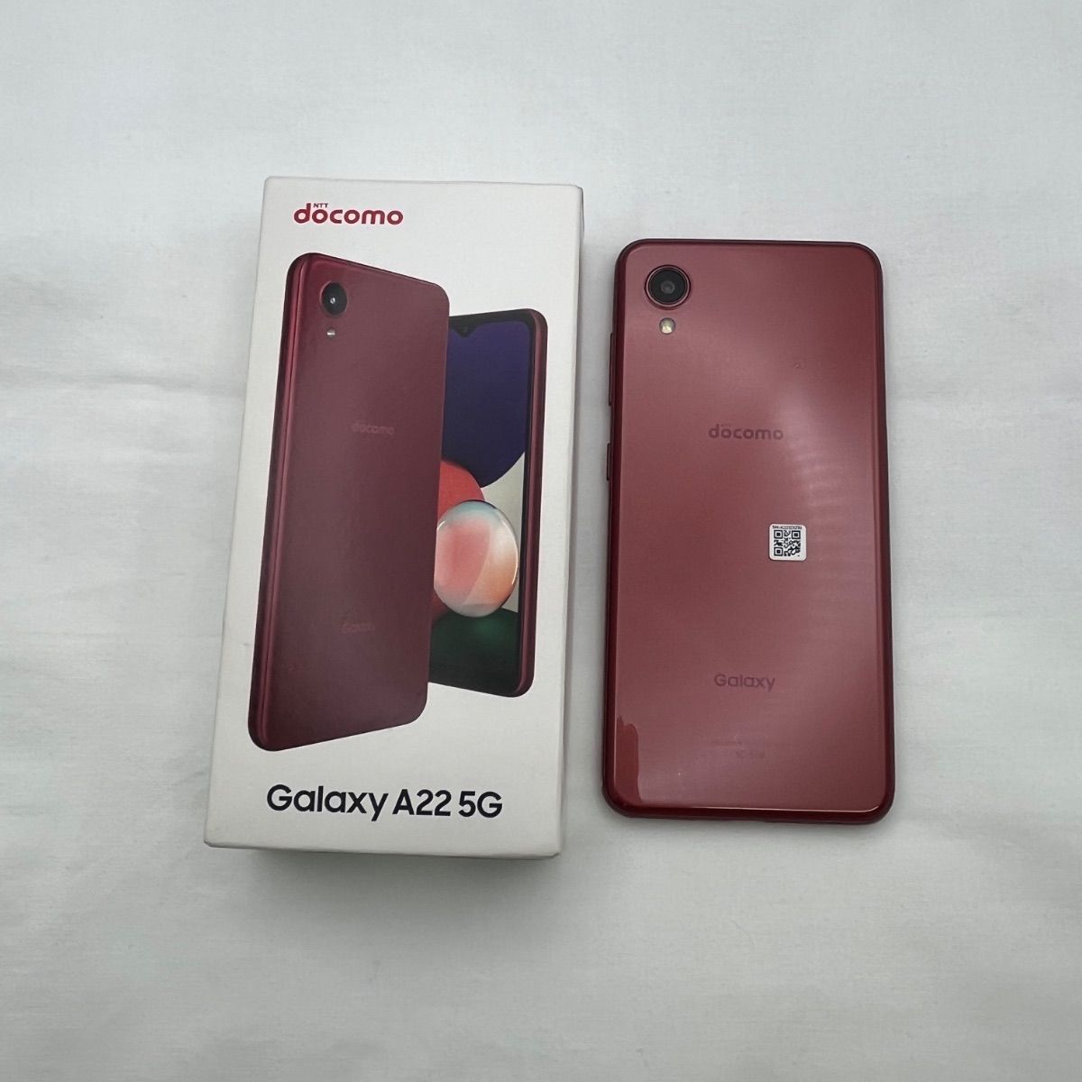 ▽docomo ドコモ Galaxy/A22/5G 64GB SC-56B レッド バッテリー良好