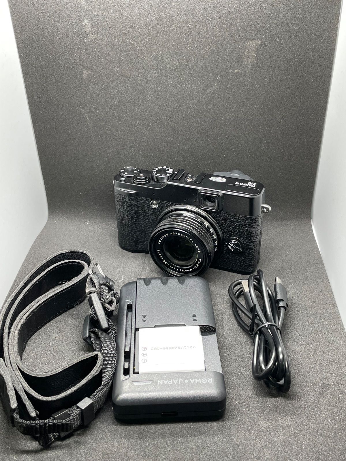 富士フィルム X10 稼働品 汎用バッテリー2個充電器付き E-6 - メルカリ
