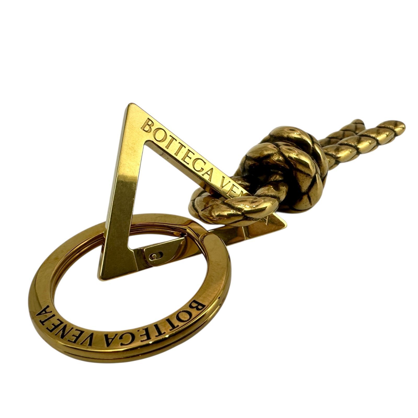 【新品未使用】BOTTEGA VENETA 　メタルキーホルダー　ゴールド BOTTEGA VENETA】ボッテガ・ヴェネタ メタル キーリング キーホルダー