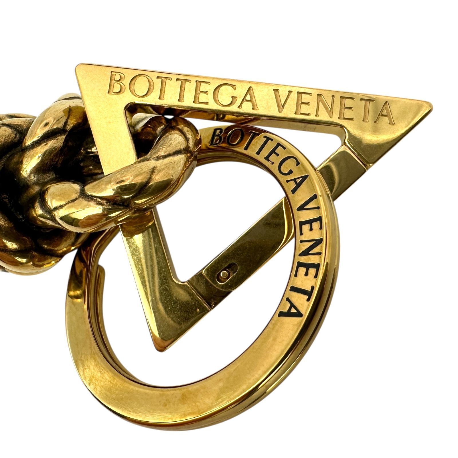 【新品未使用】BOTTEGA VENETA 　メタルキーホルダー　ゴールド BOTTEGA VENETA】ボッテガ・ヴェネタ メタル キーリング キーホルダー
