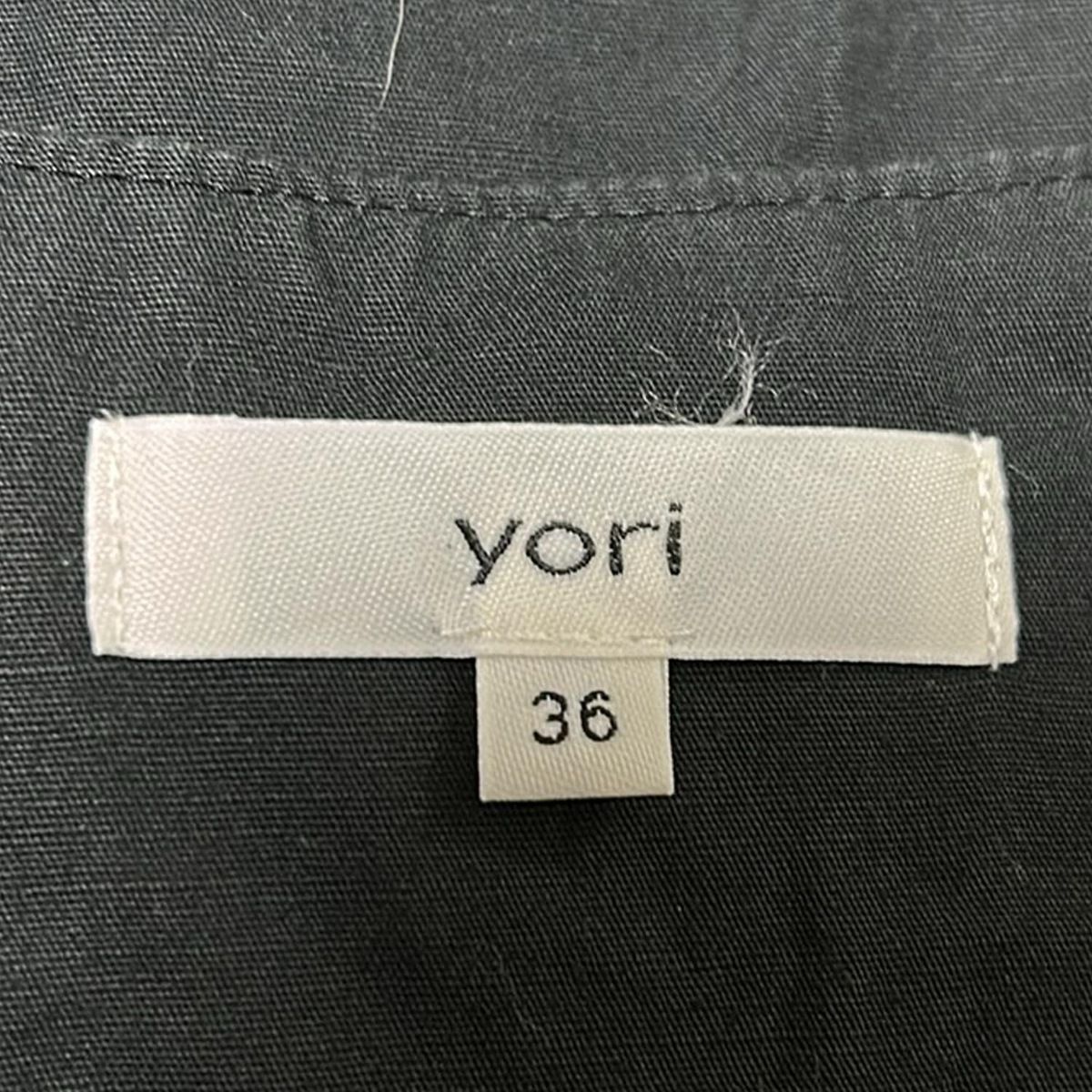 yori(ヨリ) 半袖カットソー サイズ36 S レディース - 黒 リボン/フリル