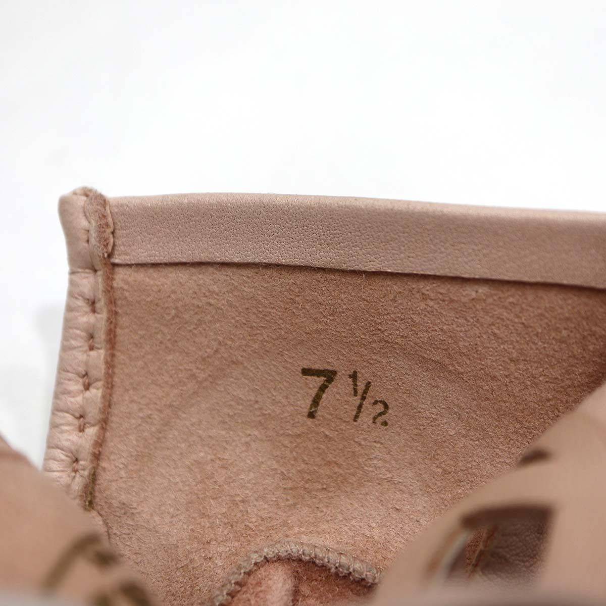 【最終値下げ】エルメス Hロゴ ラムスキン レザーグローブ ライトピンク HERMES エルメス レザーグローブ ピンクベージュ ラムスキン Hロゴ 7 1