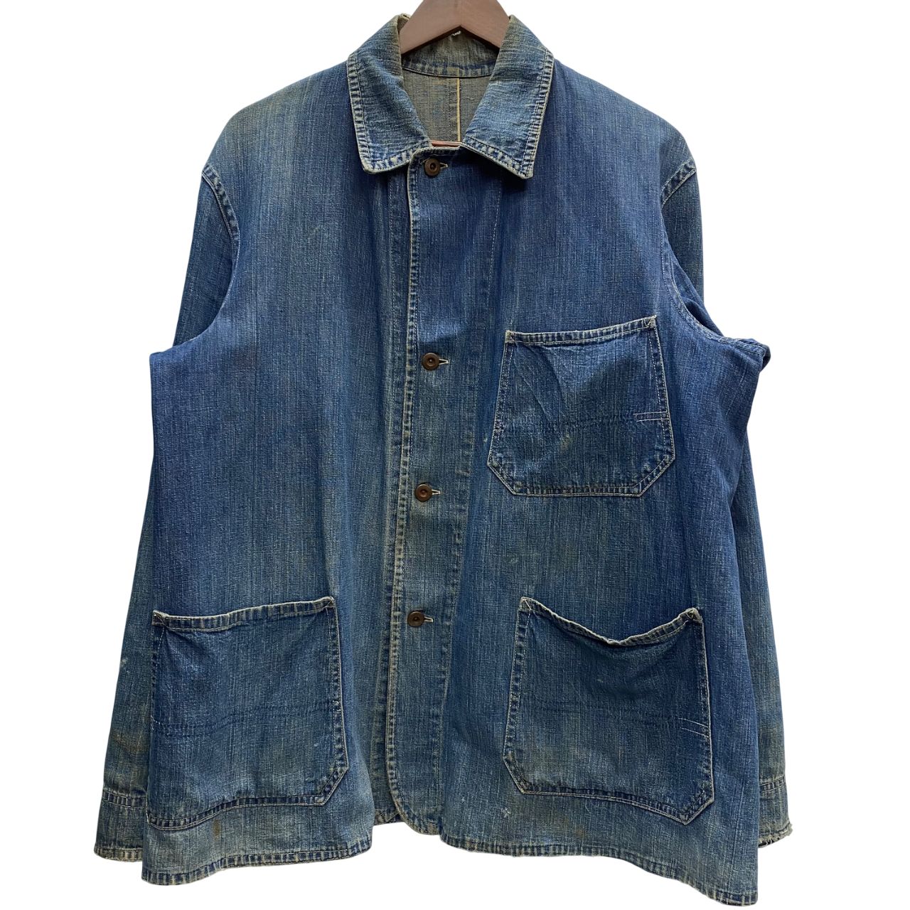 ヴィンテージ vintage 40's 大戦カバーオール ドーナツボタン 3つ