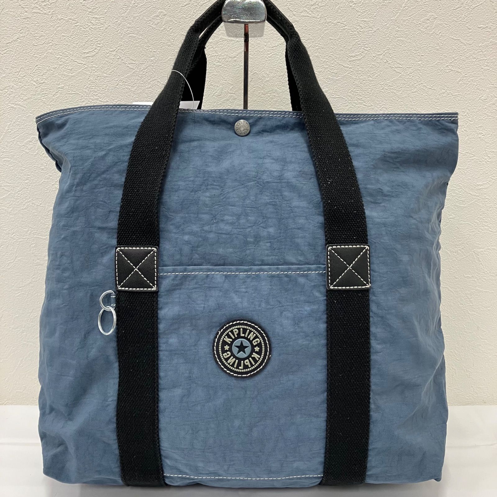 8829 KIPLING キプリング トートバッグ ブルー系 青 ナイロン 無地 