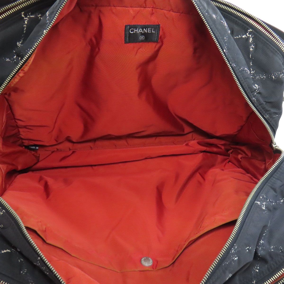 【中古】美品　CHANEL シャネル トラベルラインボストンバッグ CHANEL シャネル トラベルライン ボストンバッグ ナイロン素材