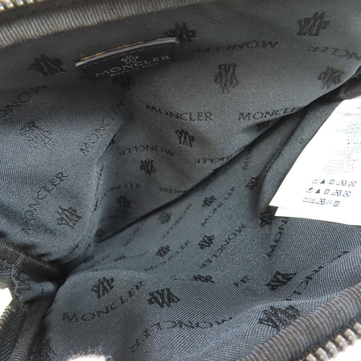 モンクレール　タブレットケース Authentic Moncler Black Leather Porta Logo Tablet iPad Case Bag 8