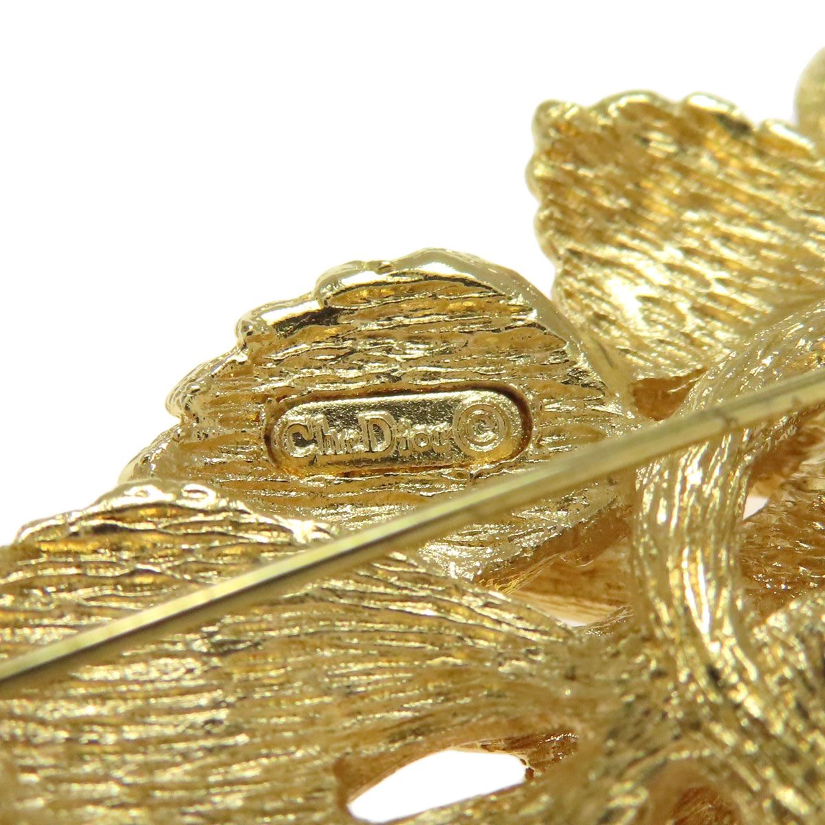 CHRISTIAN DIOR クリスチャンディオール フラワー ラインストーン