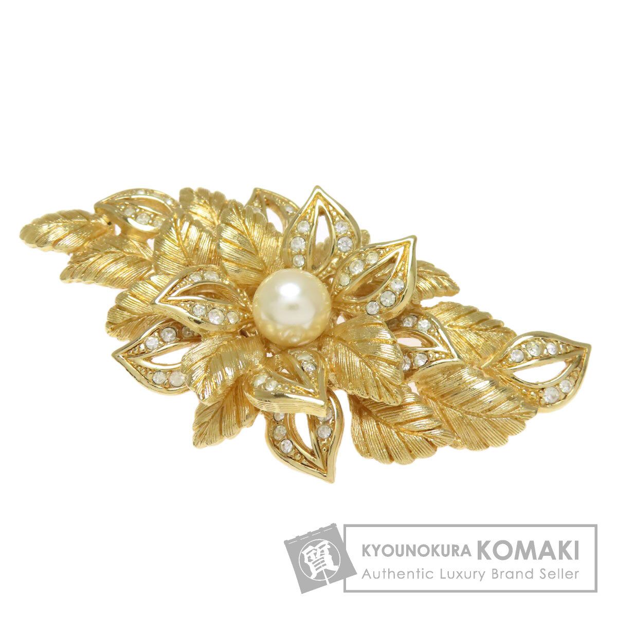 CHRISTIAN DIOR クリスチャンディオール フラワー ラインストーン