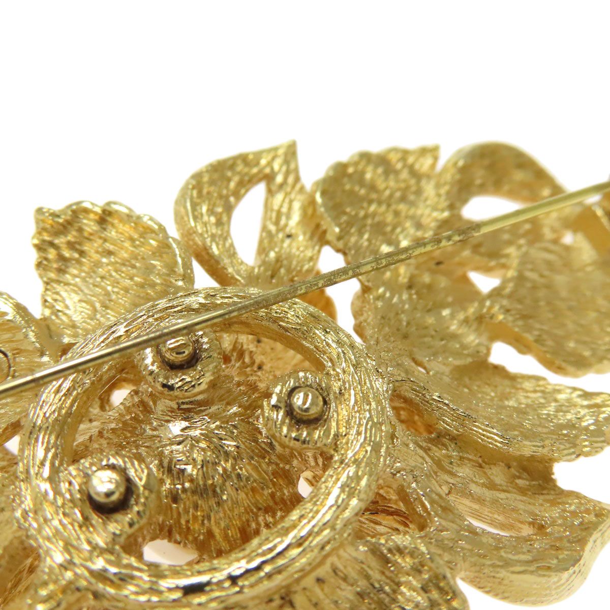 CHRISTIAN DIOR クリスチャンディオール フラワー ラインストーン