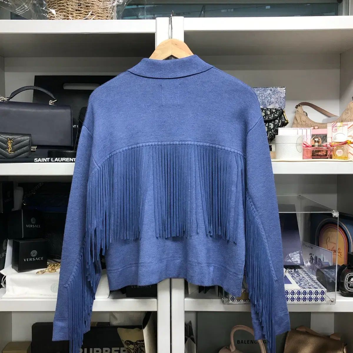 【sandro】サンドロ フリンジ ショールカーディガン 羽織り ニットボレロ SANDRO サンドロ フリンジ ニット カーディガン - メルカリ